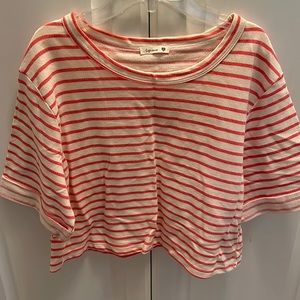 Soprano Cropped Striped Top Size S